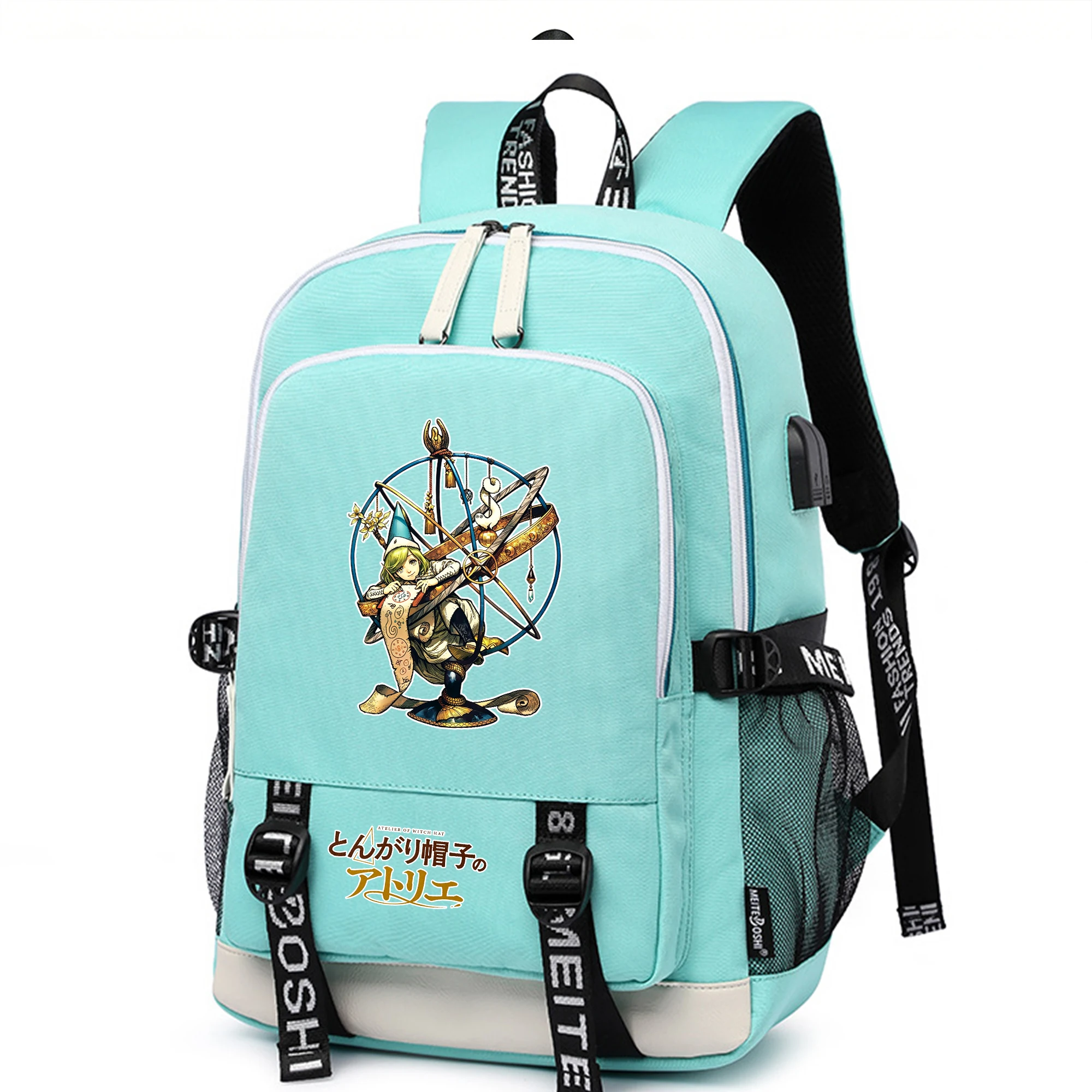 Witch Hat Atelier Anime Bagpack USB Charging Boys Laptop Backpacks School Bags Students Bookbag Girls Cartoon Travel Daypack