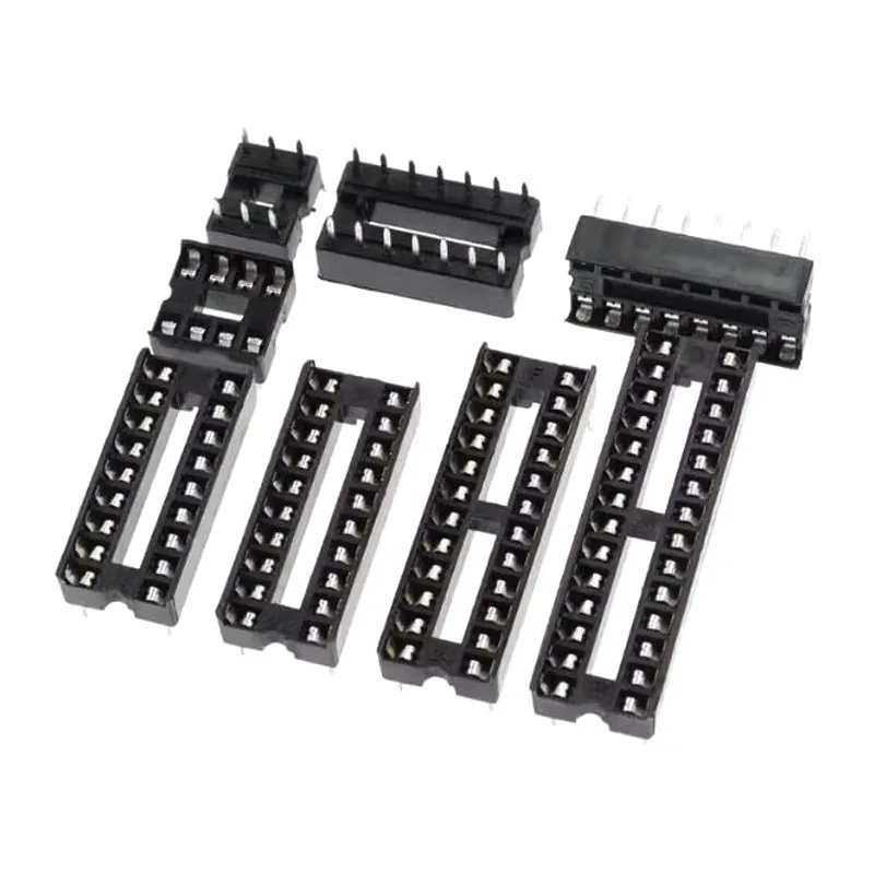 10PCS IC Sockets 2.54mm spacing DIP6 DIP8 DIP14 DIP16 DIP18 DIP20 DIP24 DIP28 DIP32 DIP40 DIP42 pins Connector DIP Socket