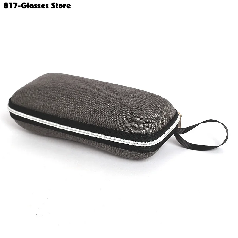 1Pc Hard Glasses Case Cover with Lanyard Zipper Sunglasses Myopic Reading Eyewear Cases for Men Women