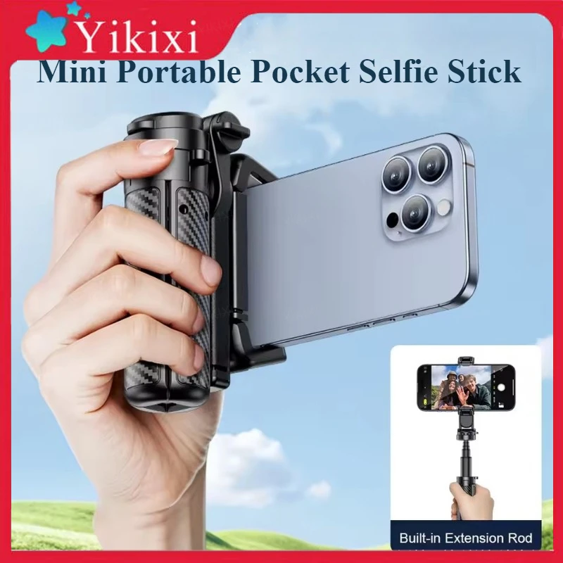 

Мини-палка для селфи, трехугольная подставка, складной держатель для телефона со съемным пультом дистанционного управления для iPhone, смартфона, портативный дорожный кронштейн