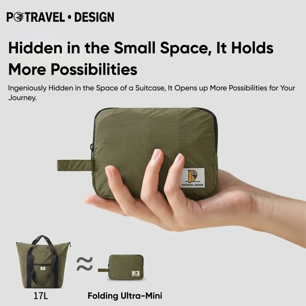 Waterproof Foldable Travel Bag Duffel Tote & Crossbody Bag Large Capacity Portable Luggage Storage Pouch for Women Men