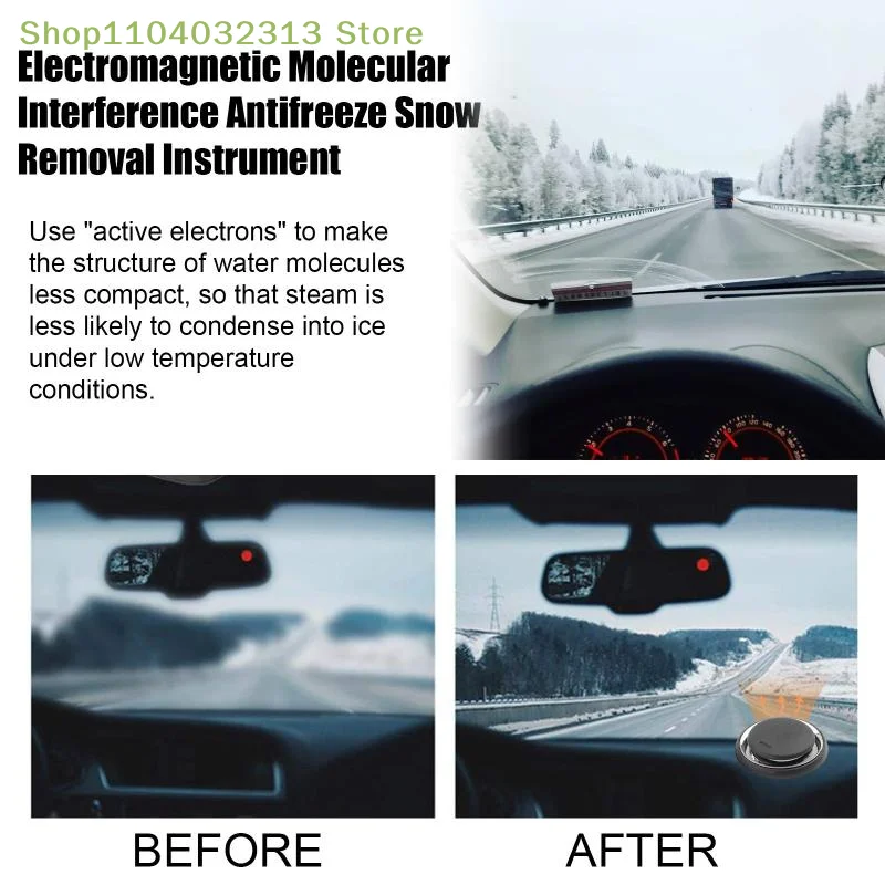 Winter Car Electromagnetic Molecular Defroster Solar Antifreeze Device Front Rear Windshield Snow Removal Instrument