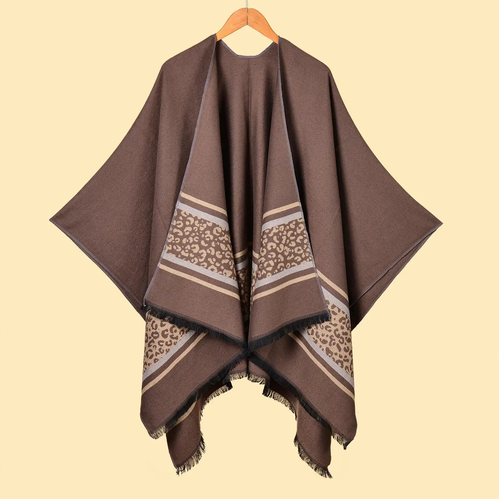 

Женское двустороннее использование, шило Camere длины с леопардовым принтом, теплый осенний китайский бренд Long Sve, другой комплект