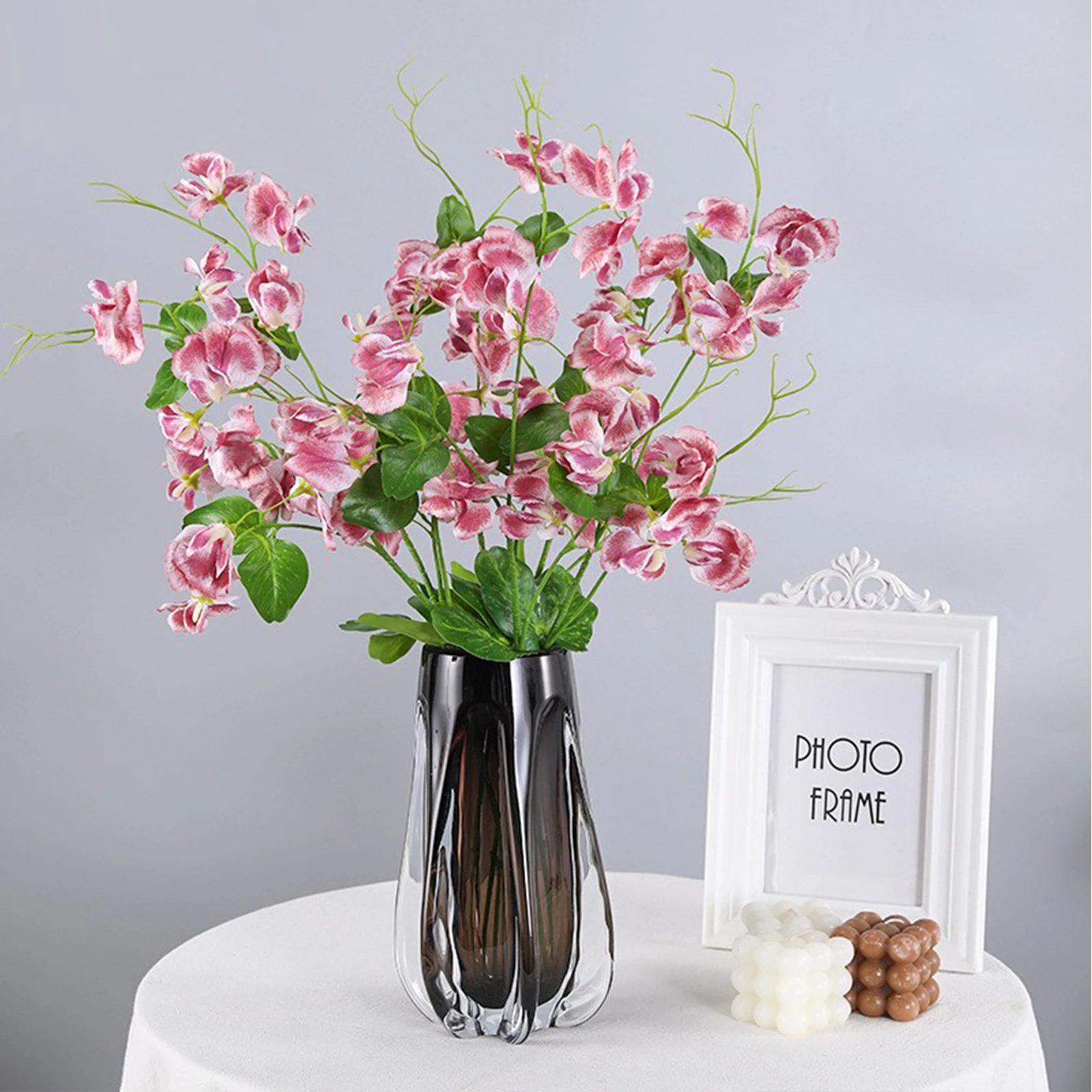 

3pcs Imitation Flower Bowl With Leaves Tofu Pudding Flower Nordic Home Hotel Soft Decoration Wedding Decoration Flower Arrangeme