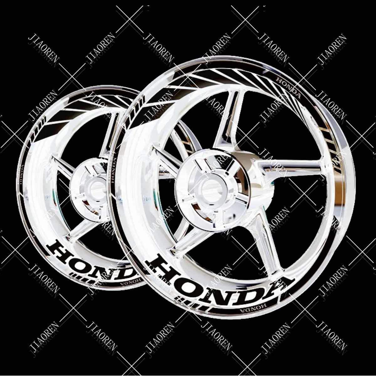 Pegatina Reflectante para motocicleta Honda, juego de cara lanta con ogotipo de ruedas CBR600RR CBR1000RR CB650R CBR650R الدبور