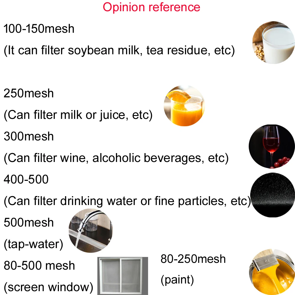 Janela da gaze da malha do pano de filtro 80-500 de náilon, água potável, rede da pintura do feijão de soja, rede do vinho do café, tela, scree