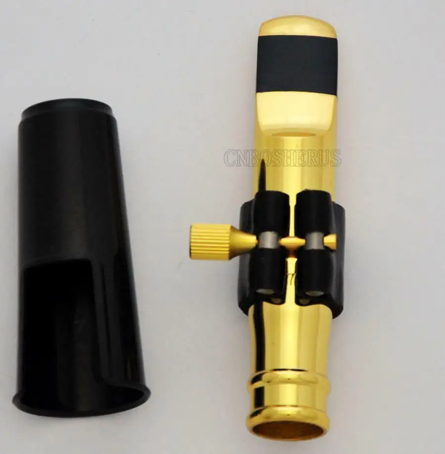 

Prof Gold Plated Tenor Saxophone Sax Metal Mouthpiece +Cap Leather Ligature 7#