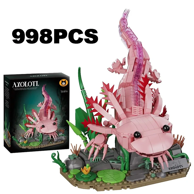 

Креативный конструктор из 998 деталей: Модель водного земноводного животного (семейство саламандров) — развивающая игрушка-подарок для девочек и взрослых