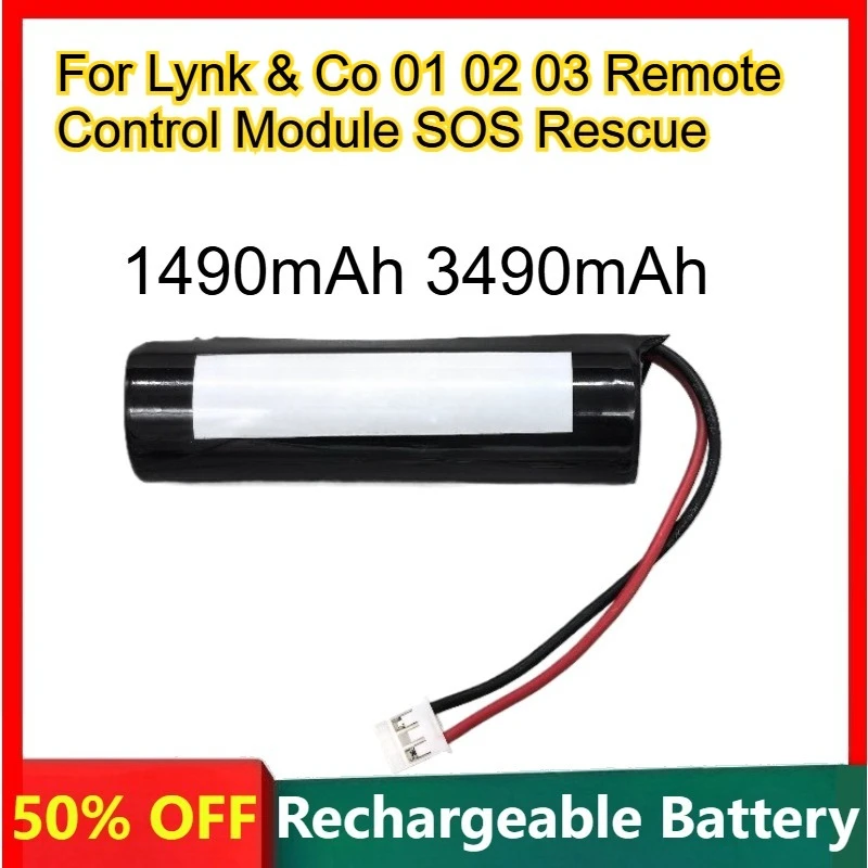 

Lithium-ion battery 1490mAh 3490mAh 3.65V for Lynk & Co 01 02 03 Remote Control Module SOS Rescue Battery Rechargeable