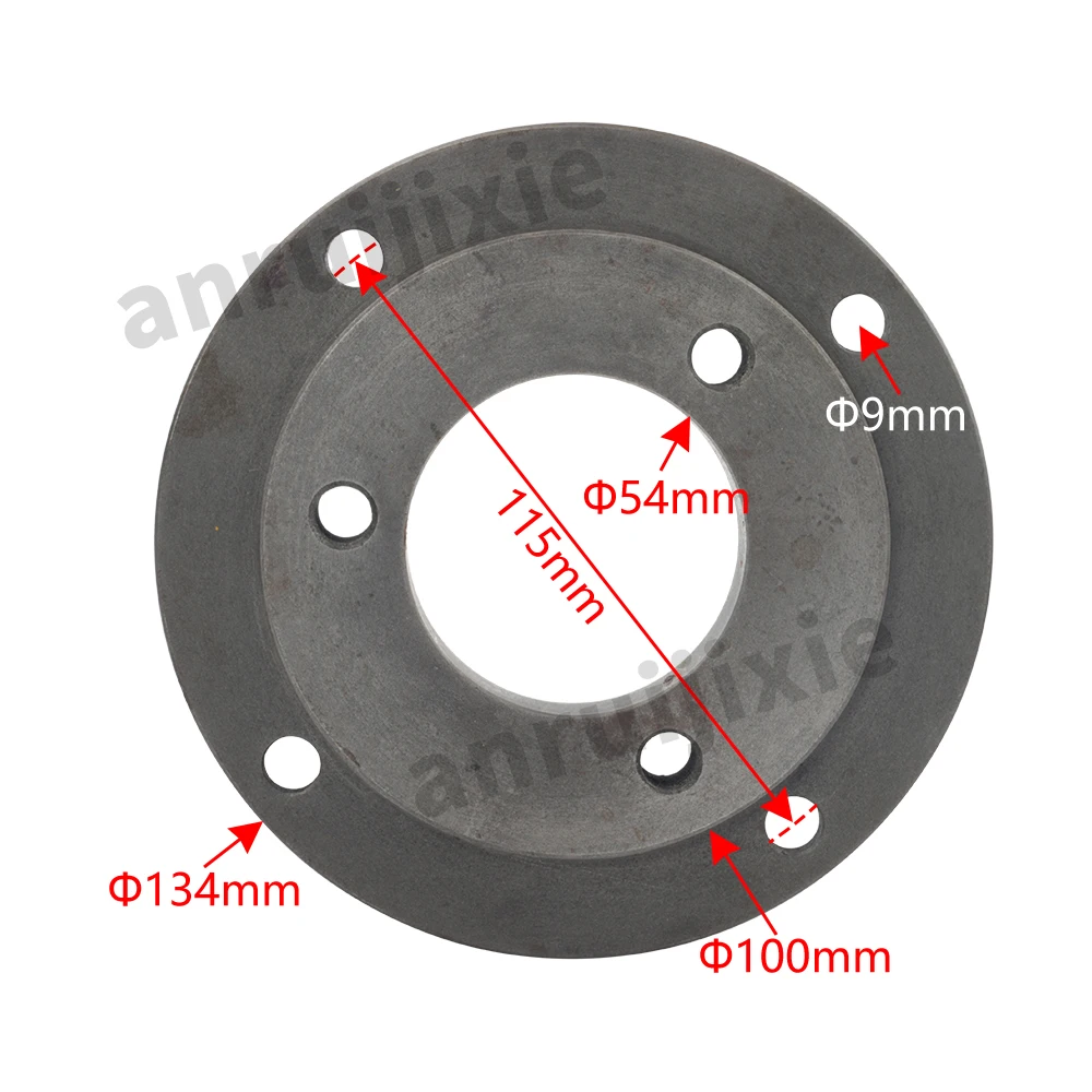 130mm(5.1in) Mini Lathe Convertible Flange, 4 Jaw Chuck Flange For Sieg C8