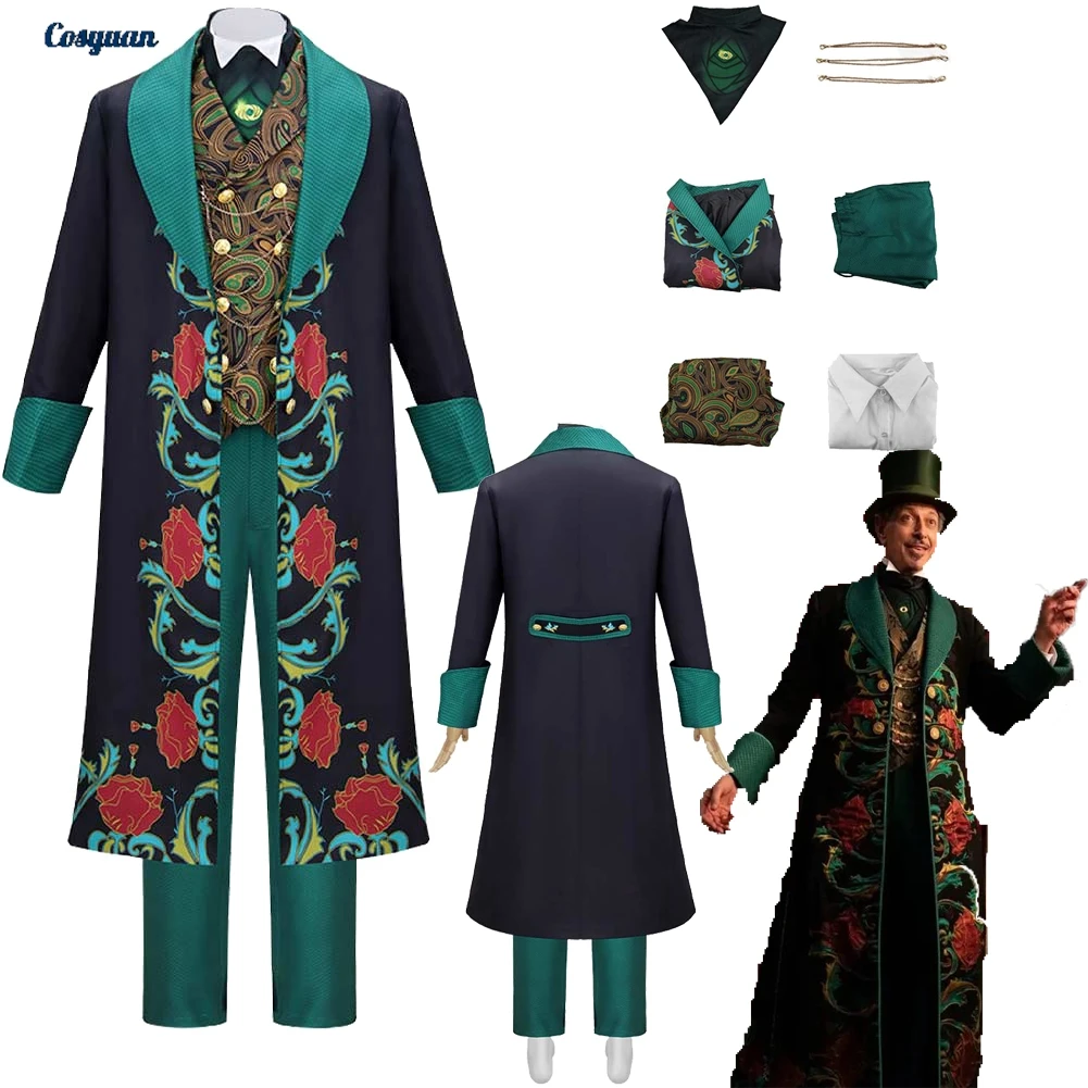 

2025 фильм злой косплей волшебник топ брюки тканевые мужские маскировочный костюм на Хэллоуин карнавальные наряды для ролевых игр костюмы