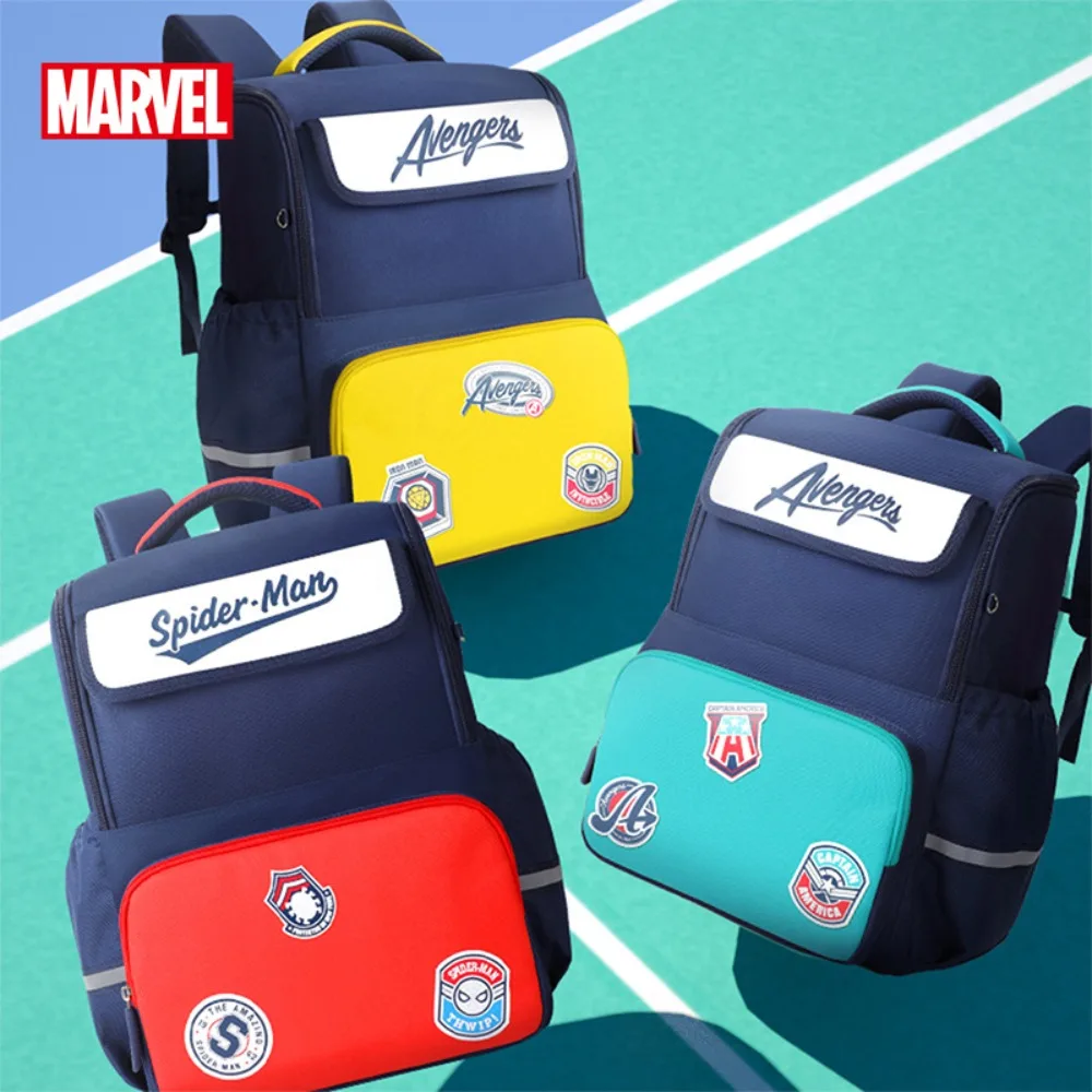 Mochila de Marvel para niños, Capitán América, Spider-Man, alta capacidad, ligera, cómoda, mochila escolar, regalos diarios