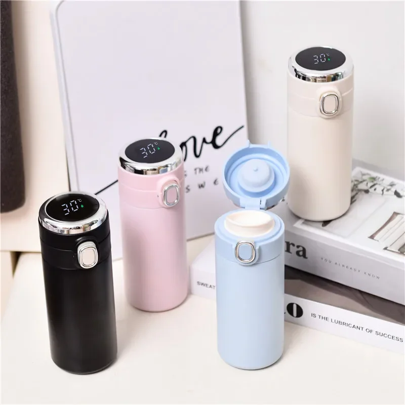 420ml Thermal Water Bottle Temperature Display Vacuum Flask Keep Cold Heat Portable Thermal Mug Stainless Steel Insulation Cup