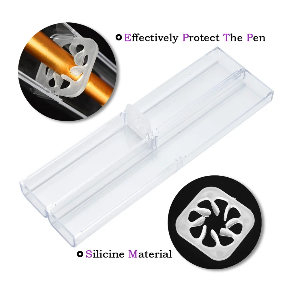 

Microblading Pen Set Manual Tool with Golden Storage Box Practice Skin Eyebrow Blades for Eyeliner Lip Liner