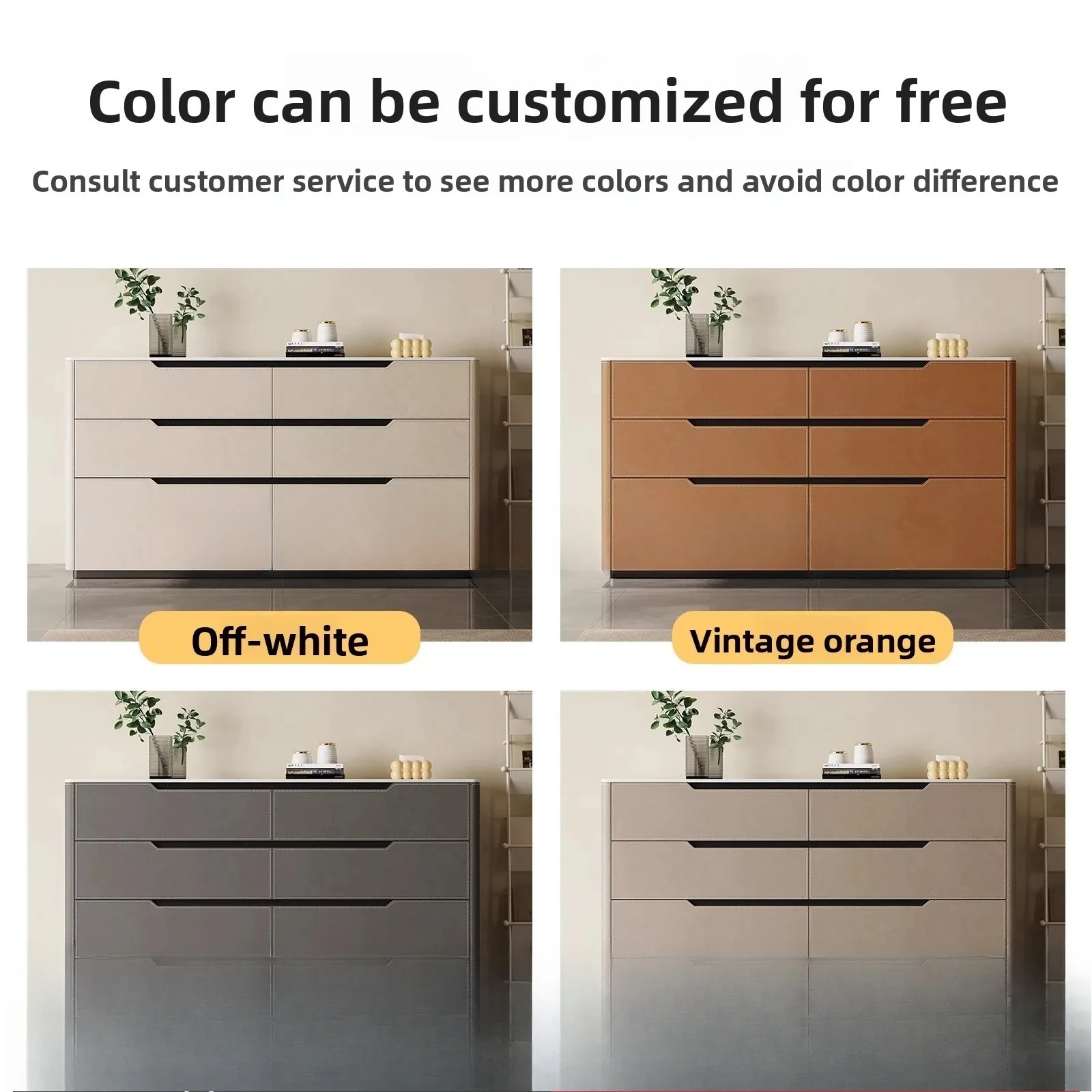 c1 sideboard minimalist saddle leather household small apartment storage chest of drawers solid wood high