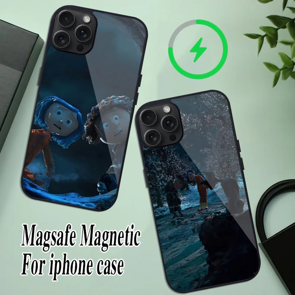 C-Coralines Cartoon Phone Case For iPhone 11 Mini 12 13 Max 14 Plus 15 Pro Magesafe Magnetic Shell