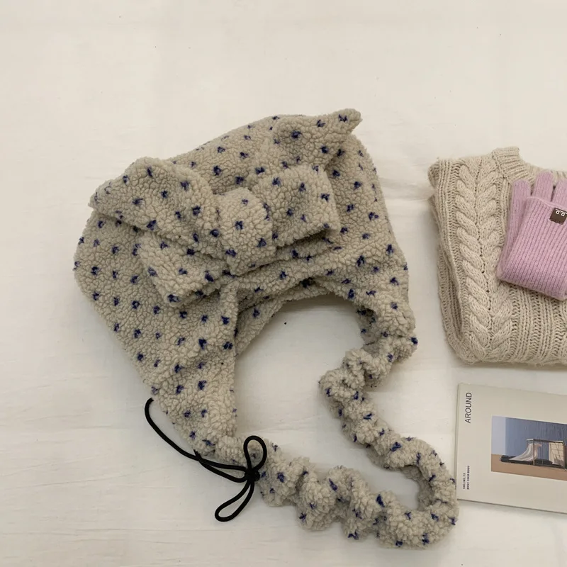 Nuevo Bolso Coreano para Mujer, Bolso Tote de Gran Capacidad con Lazo de Lana de Cordero, Bolso Bandolera con Puntos, Bolso de Compras, Bolso Tote Marc Jacob