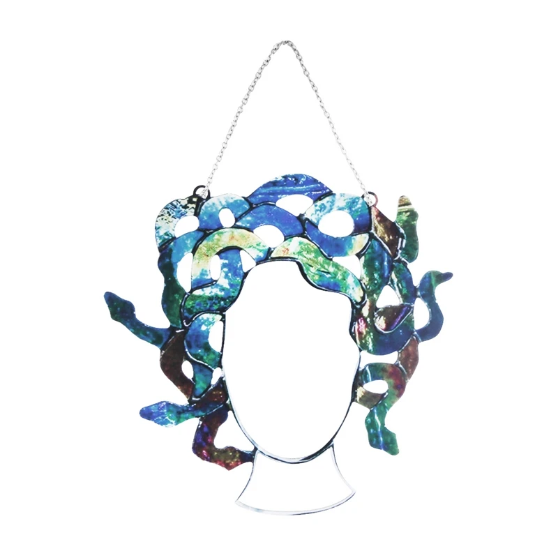 Colorido pendurado espelho, decoração pingente, fácil de instalar