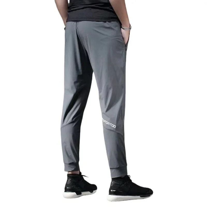 

Men Fitness Sport Pants Casual Running Trousers Male Quick Dry Gym Jogging Sweatpants Ice Silk Pencil Pants Joggers Man Clothing