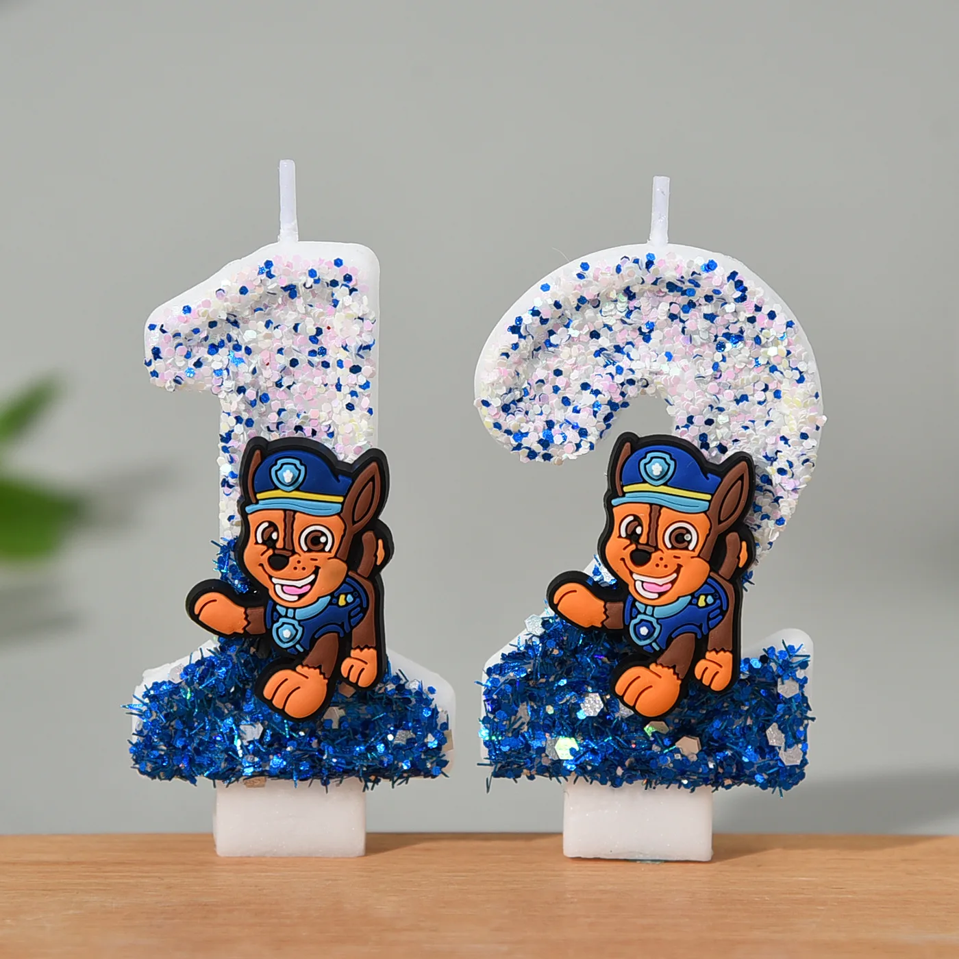 Cartoon 0-9 Anime Paw Patrol Number Cake Candles Characters for Kids Happy Birthday Party Cake Decoration Baby Shower Supplies