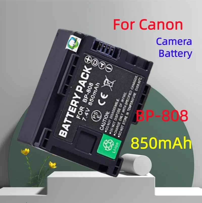 Batería o Cargador de Iones de Litio BP-808 BP 808 de 850 mAh para Cámara Canon XA10 HF20 HF10 HF100 HG20 BP-827 BP 827 BP-819 BP-807 BP-809