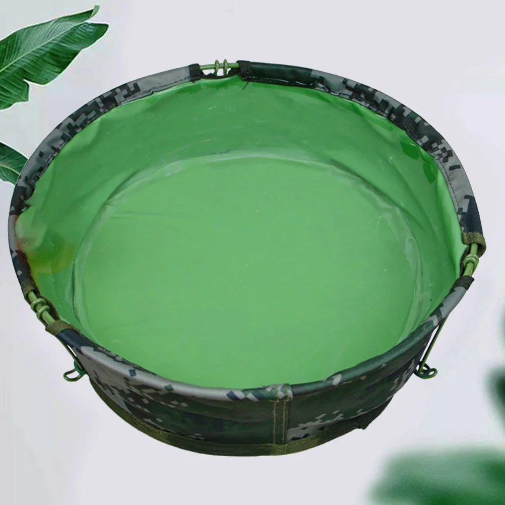 

1Pcs Camouflage Folding Basin Portable Lightweight Multifunctional Outdoor Water Container for Camping Hiking Picnics