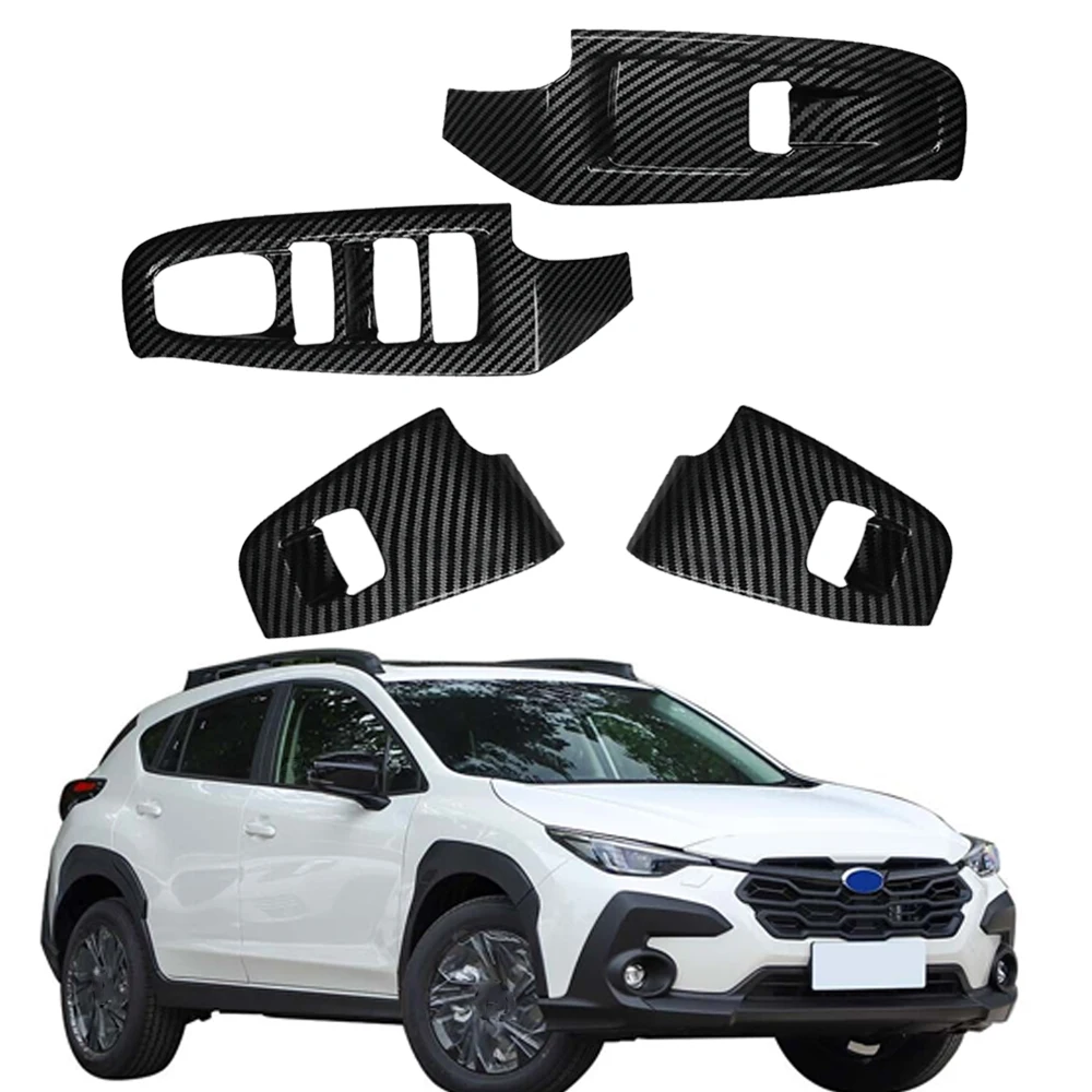 

Крышка стеклоподъемника имитация углеродного волокна LHD для Subaru Crosstrek 2023 2024, 4 шт.