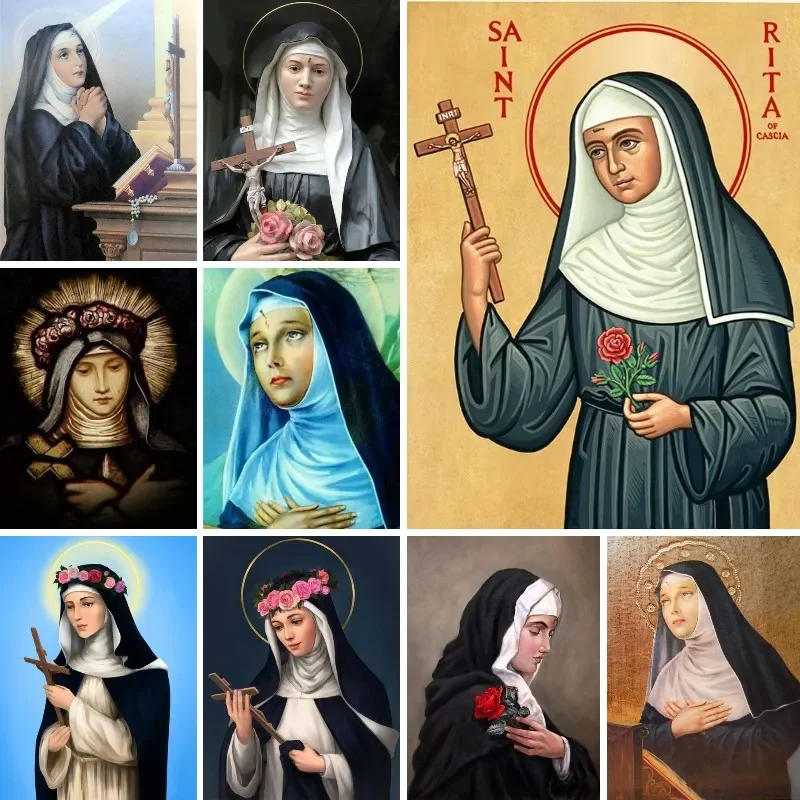 5D Religion Diamond Painting Craft Sainte Rita De Cascia Italie Diy Resin Diamond Embroidery Mosaic Gift Cross Stitch Wall Decor