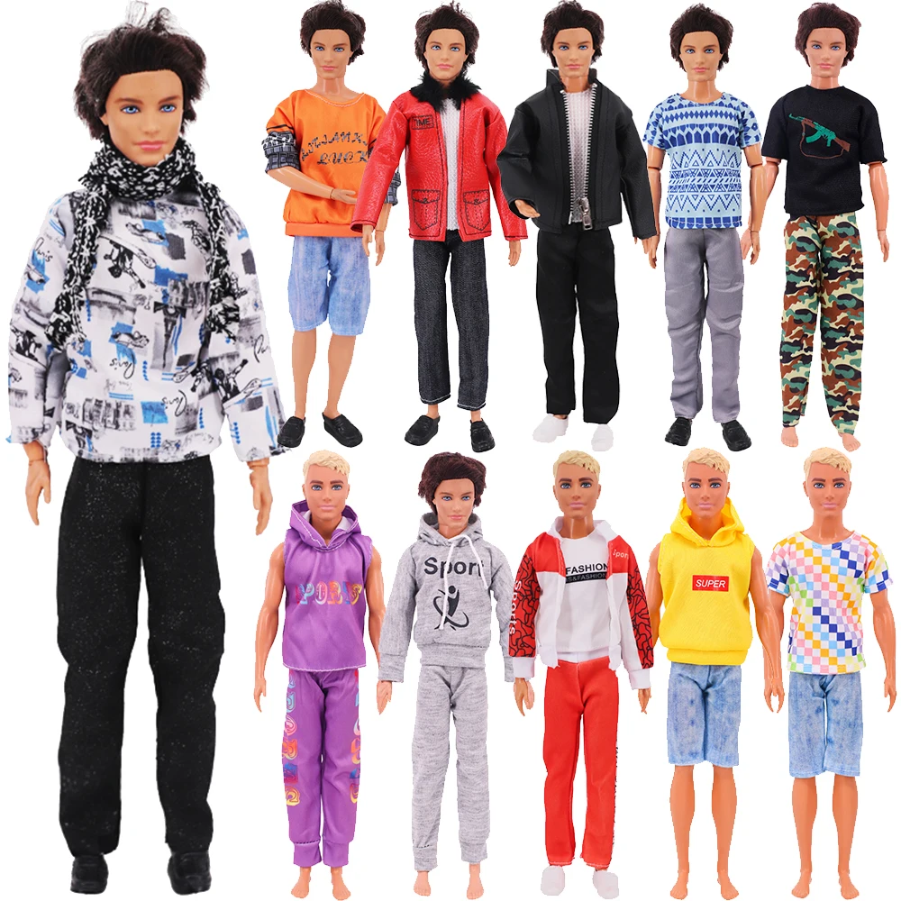 30cm Ken Doll Clothes Fashion Suit Cool Outfit Ken Dolls For Barbies Boy Children's Holiday Gift Barbies Accessories Boyfriend