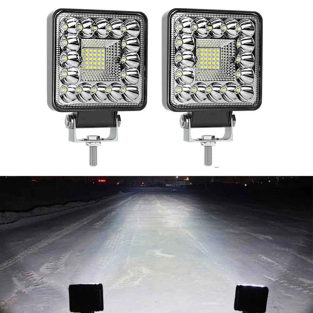 2pcs 4pcs 4inch 123W LED Light Bar Spotlight 12V 24V Car Work Light For Jeep Truck Boat Tractor ATV Offroad 4X4 Barra Mini LED
