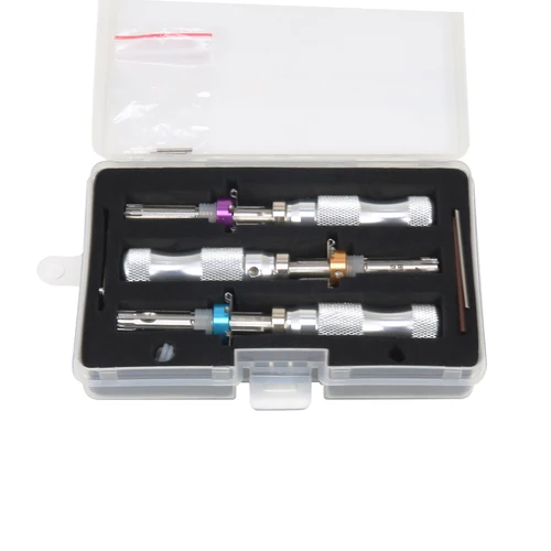 3 uds herramienta Tubular HUK HUK 7 pines Tubular 7,0mm 7,5mm 7,8mm alargado abierto para suministros de cerrajería herramientas de reparación