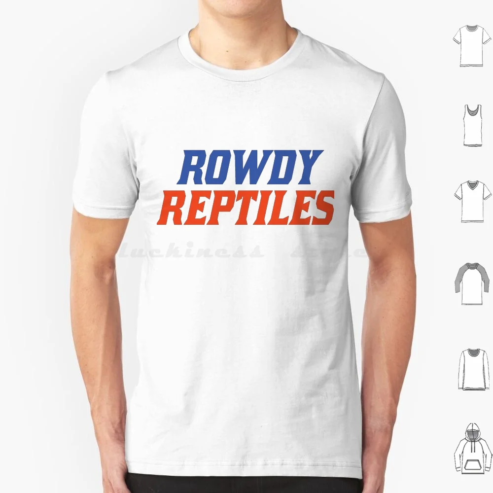 Rowdy Reptiles-T Shirt Cotton Men Women DIY Print Uf Orange Blue Chomp Reptiles Rowdy Gator University