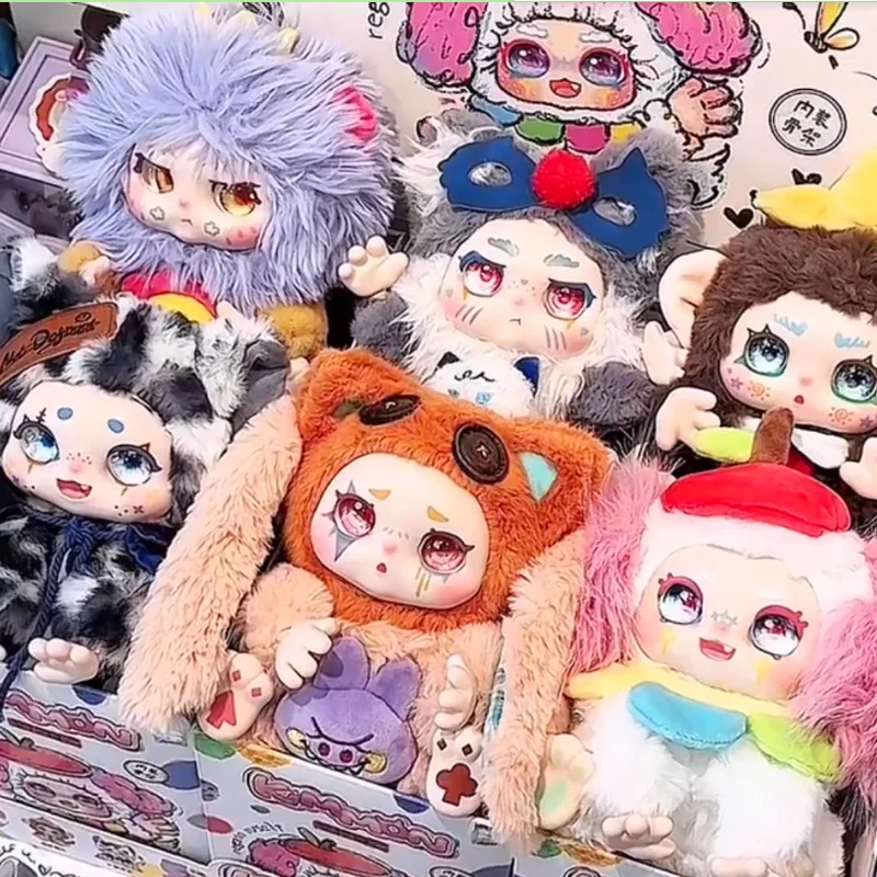 Kimmon regain me mesmo caixa cega na moda brinquedo figura bonito boneca ornamento kawaii decoração de mesa presente surpresa crianças caixa cega