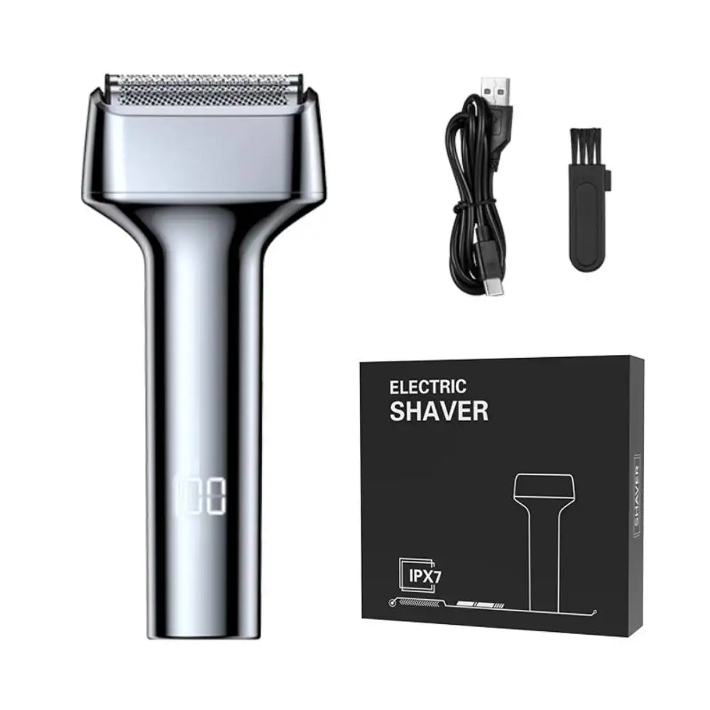 Portable Travel Reciprocating 3 Blades Electric Shaver Full Body IPX Waterproof USB Charging Cordless Men's Facial Beard Shaver