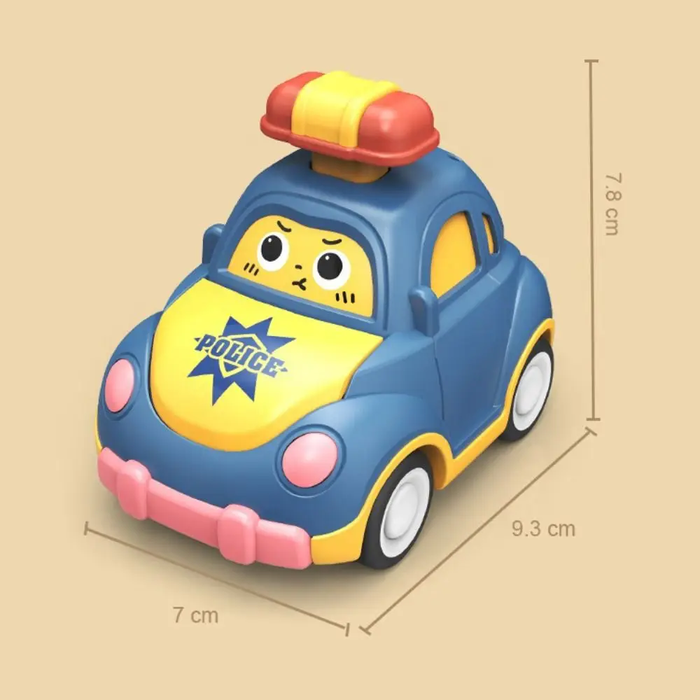 Kunststoff Cartoon Spielzeugauto Mini Größe Zurückziehen Mechanismus Mini Presse Go Fahrzeuge Trägheit Power Press Go Funktion Krabbeln