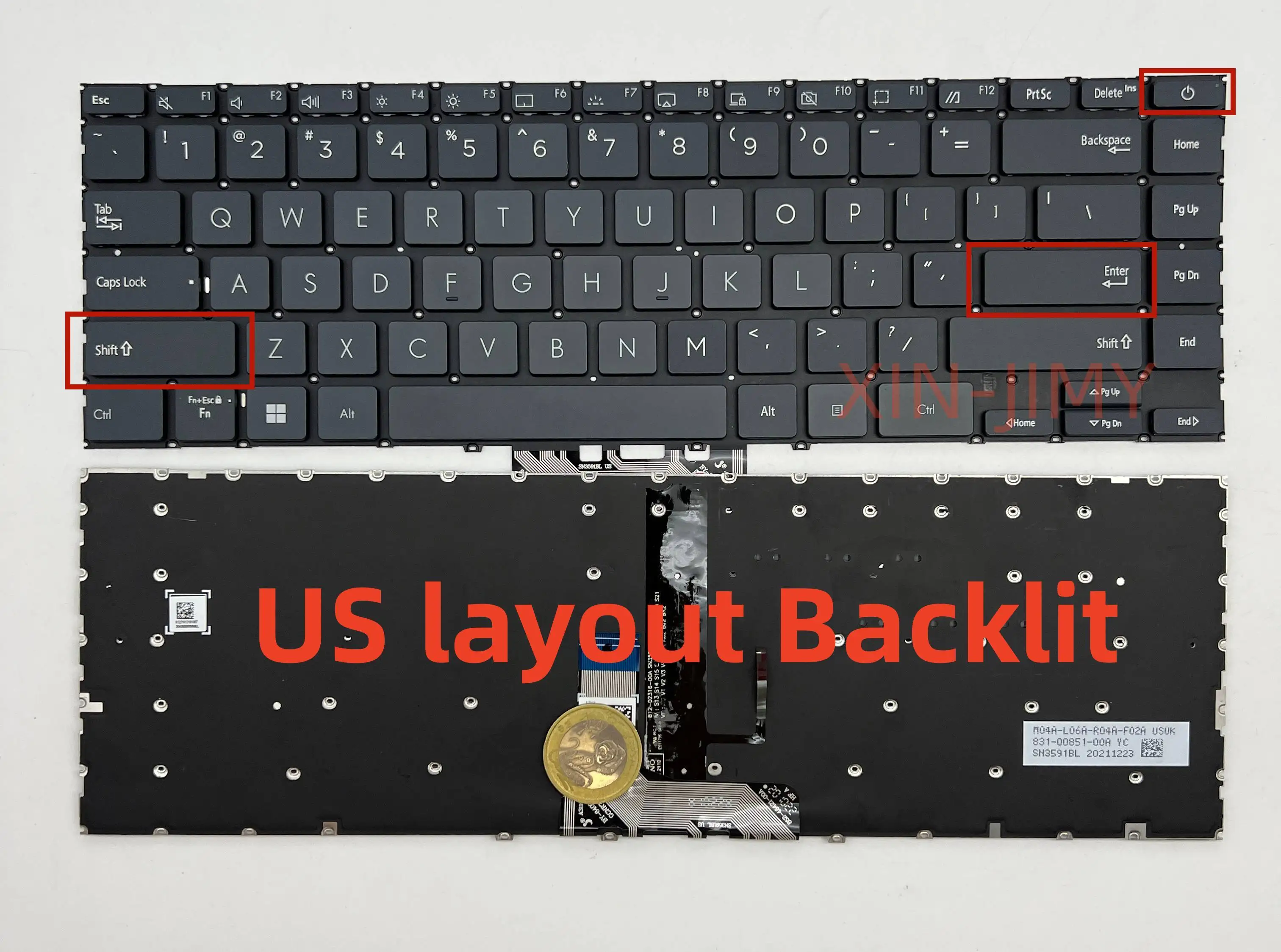 

Американская раскладка с подсветкой клавиатуры для ноутбука Asus ZenBook 14 UX425 UX 425EA UX425JA UX425IA UM425 UM425IA ноутбука