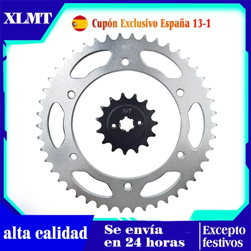 Cadena de motocicleta 13T 14T 15T 46T, Kit de piñón delantero trasero 520 para HYOSUNG GT250R GT250I Sport Comet Naked EFI para Supermoto 690