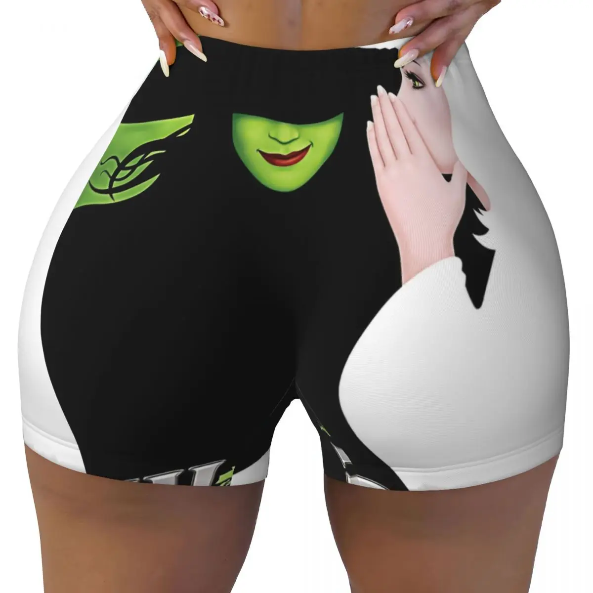 Custom Women Wickeds Musical Movie Workout Yoga Shorts Athletic Gym Volleyball Biker Shorts