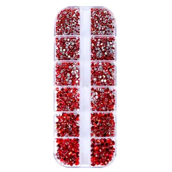 1 krabička štrasových krystalových kamínků na nehty SS6-SS20, skleněné kamínky na nehty, lesklé, ploché, Swarovski na nehty, 3D DIY dekorace 12 nejlepší prodej krajka Swarovski - №7