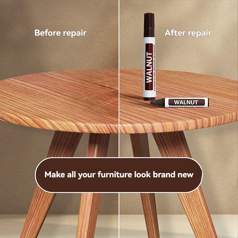 6/8/10 Paint MarFurniture Repair Pen, Scratches  Windows, Tables, Floor Paint Repair Pen, Waterproof Home Wood Repair Pen, Crayo
