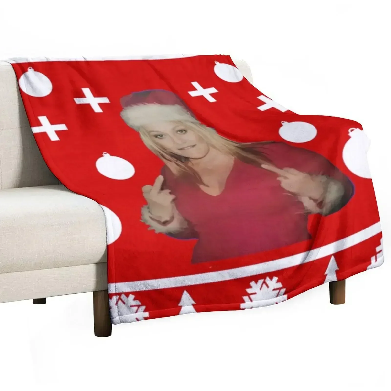 

Merry Xmas Jenni Rivera Throw Blanket Anti Shedding Soft Fuzzy Blanket for Home