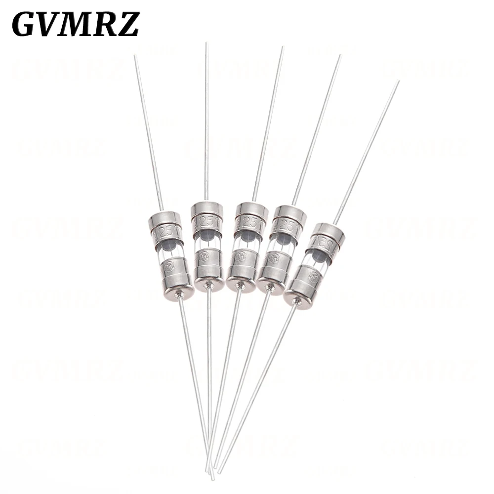 100PCS/lot 3.6x10mm Glass Fuse with Leads Axial Leaded Fuse Tube for PCB Circuit Board Electronics Protection 3.15A 6.3A 10A AMP