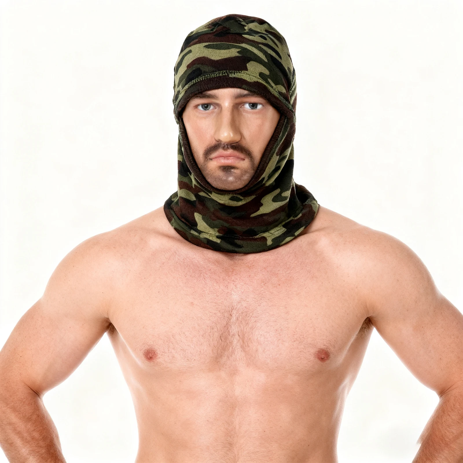 

Winter Thermal Fleece Headgear Outdoor Cycling Windproof Skiing Hiking Anti-slip Balaclava Mask Breathable Hat Camouflage