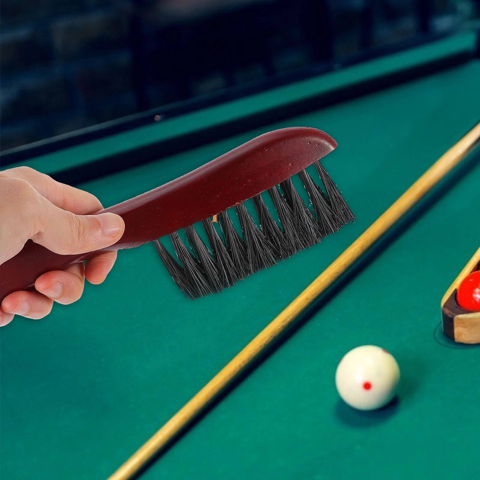 

2 Pcs Billiards Table Cleaning Tool Set Pool Brush Accessory Solid Wood Kit Rail