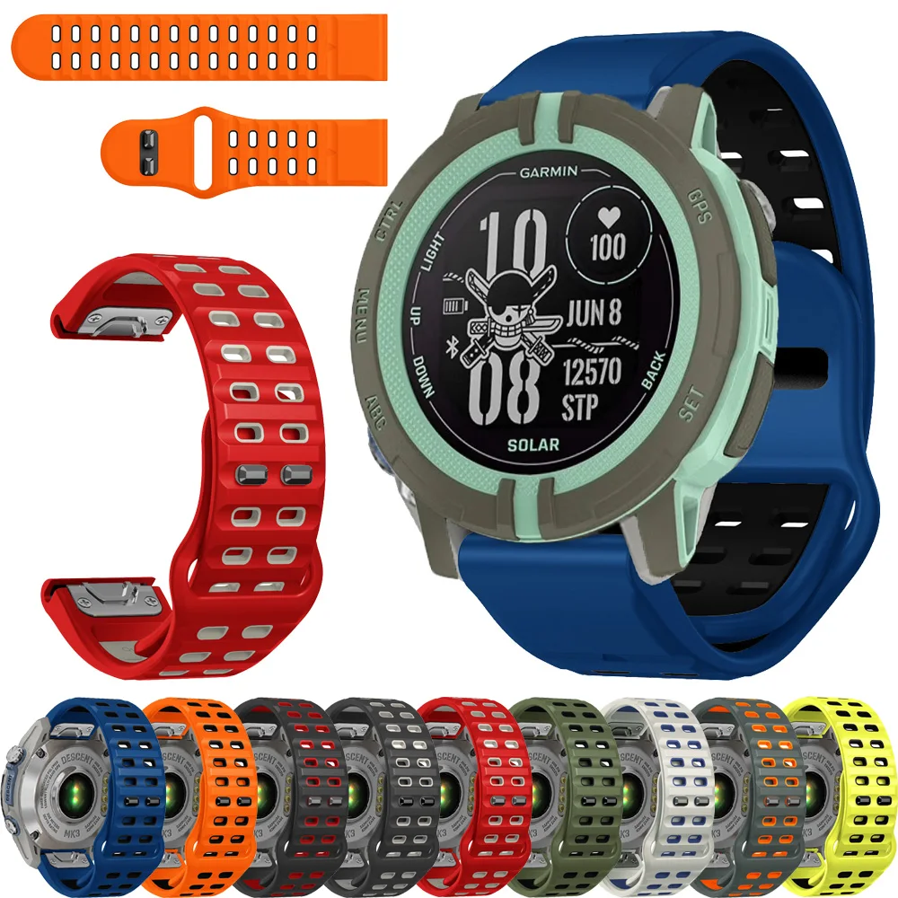 

Quickfit Watch Band For Garmin Fenix 6X 6 7 7X Pro 5X Plus Strap 22mm 26mm Enduro Epix Gen 2 Instinct 3 50mm Silicone Bracelet