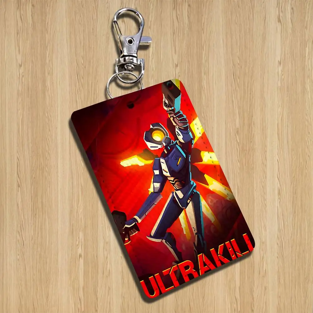 game ULTRAKILL Layer 8 Fraud Card Holder Keychain Key Ring Door Lock Access Protective Case For Security Gift - view 4