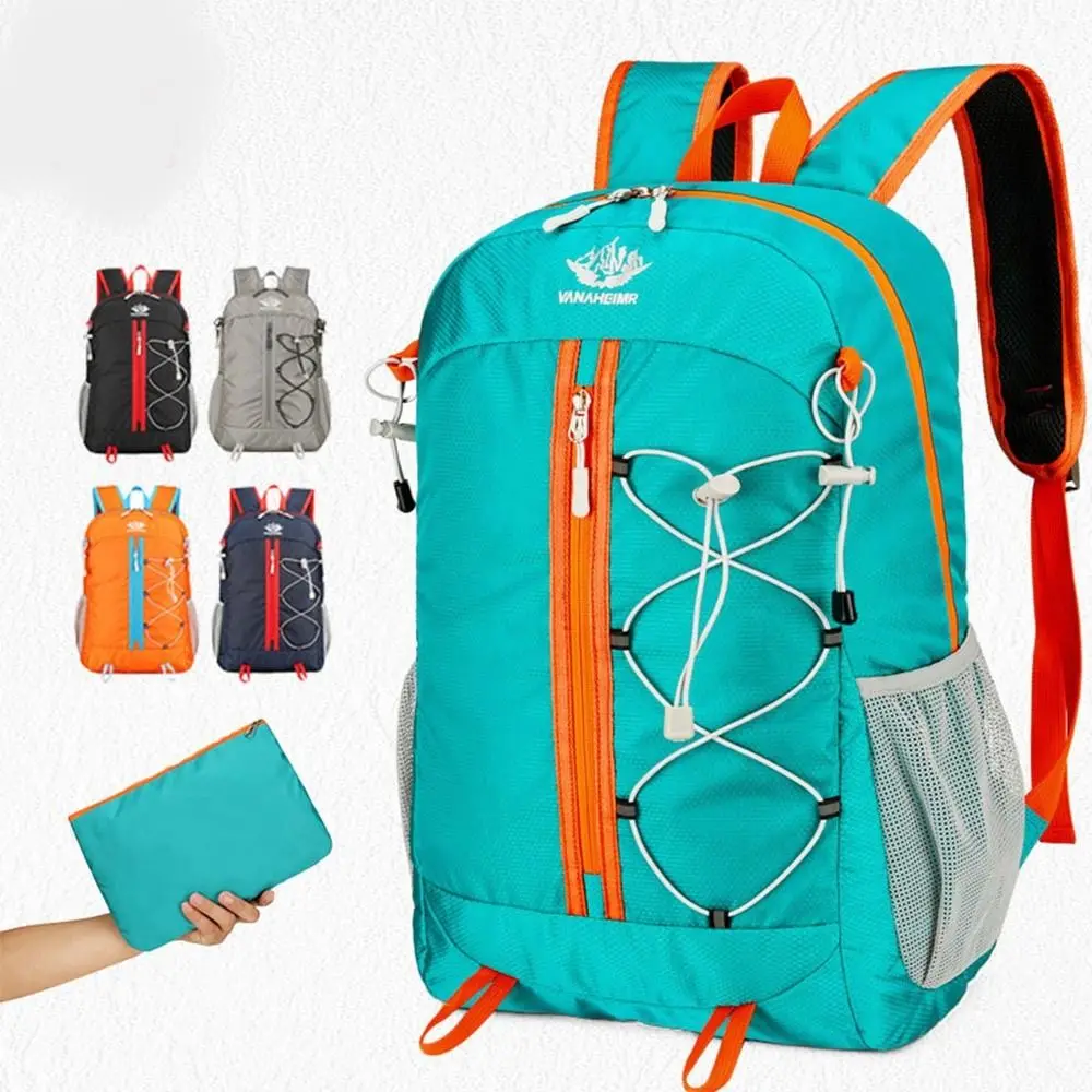 Zaino pieghevole ultraleggero Borsa da montagna per esterni antispruzzo di grande capacità Zaino da trekking impermeabile per uomo donna