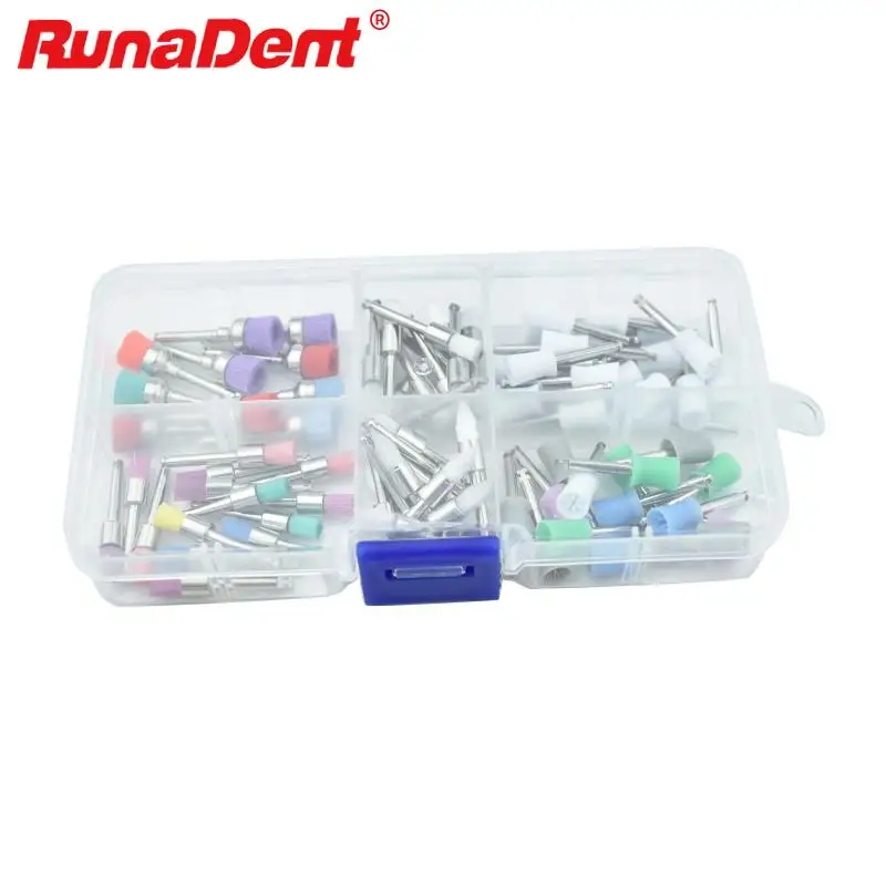 90Pcs/Box Dental Polishing Brush Polishing Cups Disposable Teeth Polisher Flat Bowl Sharp Types Tooth Whitening Tools