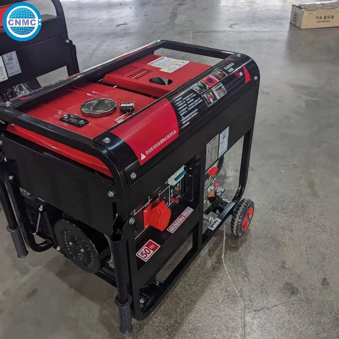 CNMC 5kw 6kw 7.5kw 9.5kw Open Frame Generator 50HZ 60HZ diesel generator With Wheel Electric start CE EPA Certified Home Use