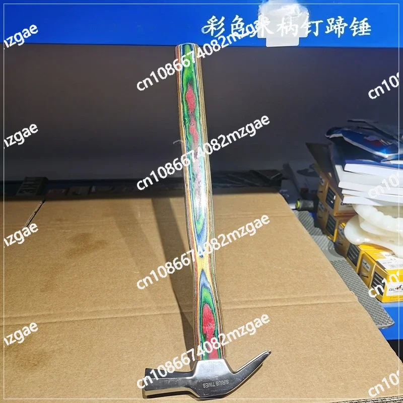 With Magnet Claw Hammer Hoof Trimming Nail Palm Tool Harness Supplies Color Wooden Handle Nail Hoof Hammer